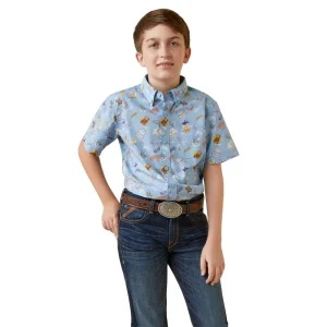 Ariat Boy's Maurico Lilac Classic Short Sleeve Shirt