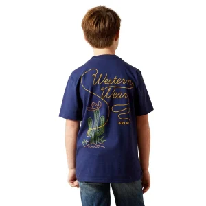 Ariat Boy's Medieval Blue Neon Cactus Tee Shirt