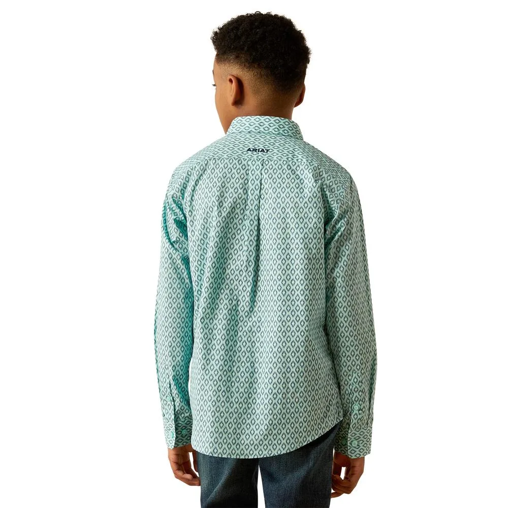 Ariat Boys Mint Classic Canyon Shirt - Image 2