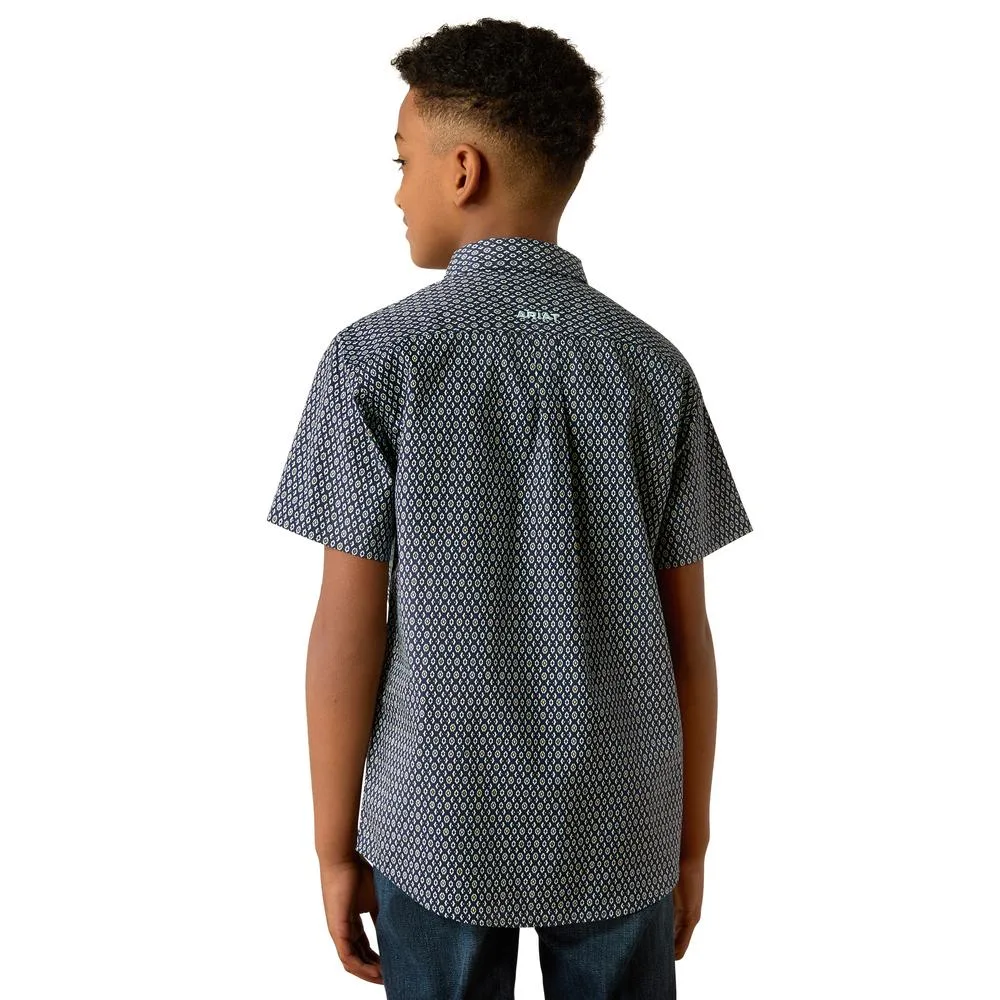 Ariat Boys Navy Classic Clark Shirt - Image 2