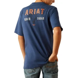 Ariat Boy's Space Blue Ranch Tough Tee Shirt