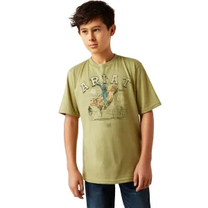 Ariat Boy's Tent Green Oh Chute Tee Shirt