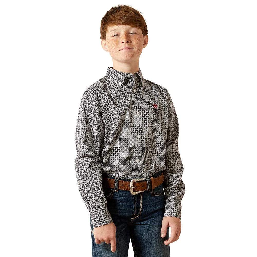 Ariat Boy's Tobias Black Shirt