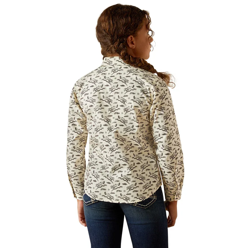 Ariat Girl's Bucking Horse Rodeo Time Shirt - Image 2