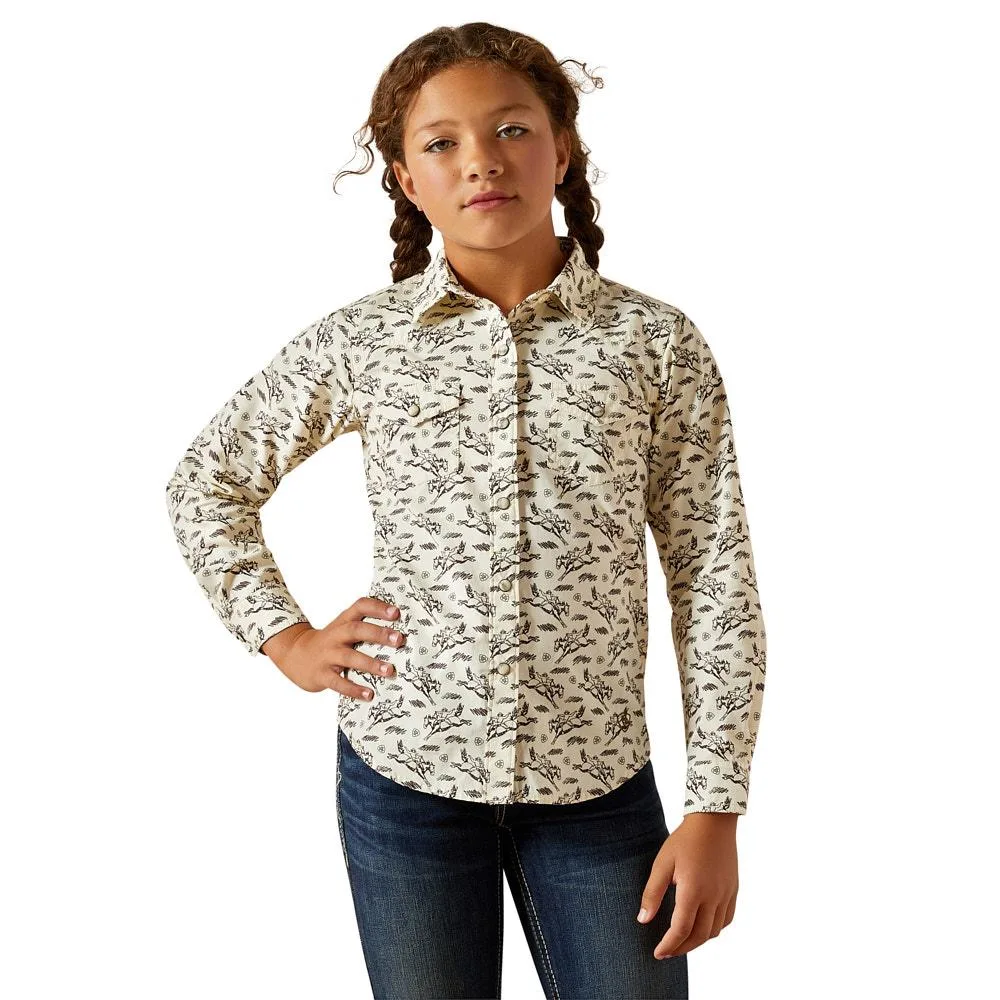 Ariat Girl's Bucking Horse Rodeo Time Shirt