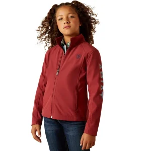 Ariat Girl's Burnt Russet & Stripe Softshell Jacket