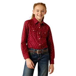 Ariat Girl's Red Ranch Snap Shirt