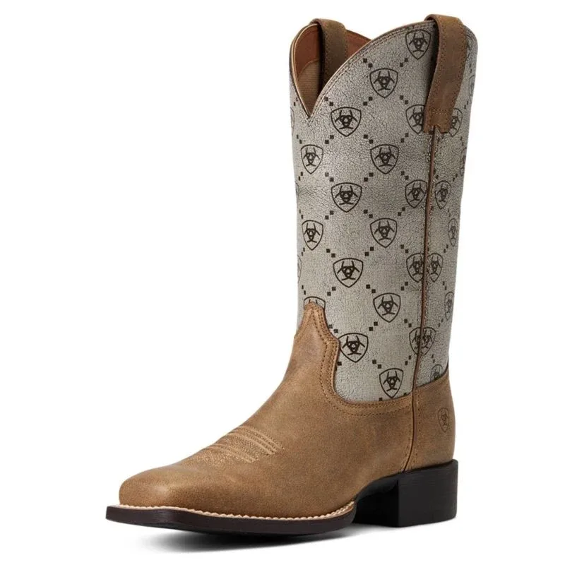 Ariat Ladies Round Up Wide Square Toe Western Boot - Image 2