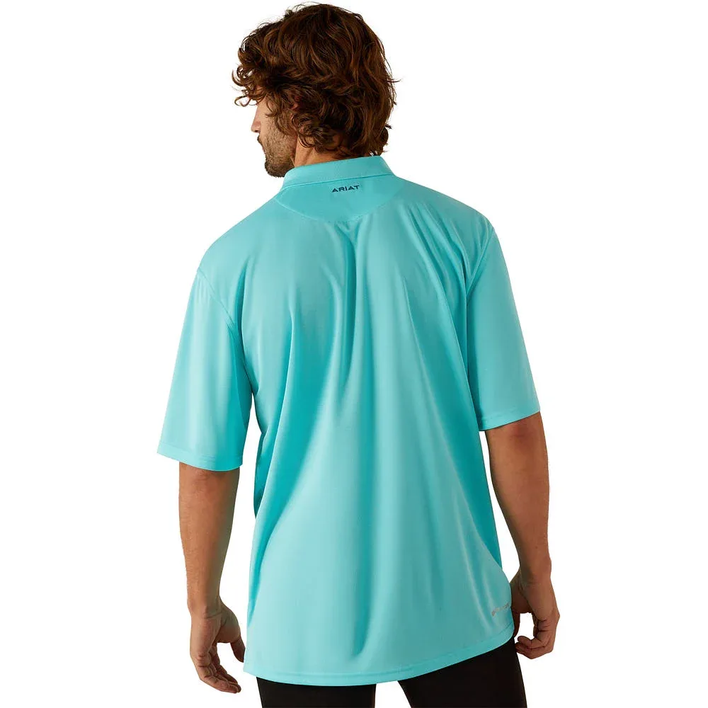 Ariat Mens Blue Radiance Tek Polo - Image 2
