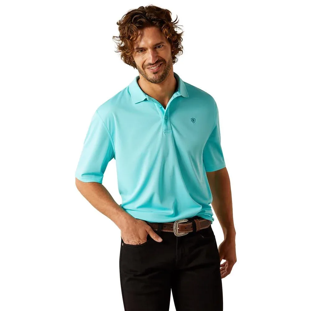 Ariat Mens Blue Radiance Tek Polo