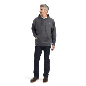 Ariat Mens Charcoal Logo Hoodie