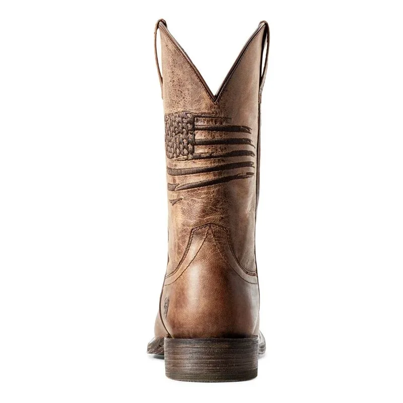 Ariat Mens Circuit Patriot Sq Toe Tan Boots - Image 2