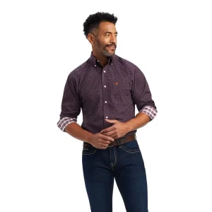 Ariat Mens Dylen Claret Fitted Shirt