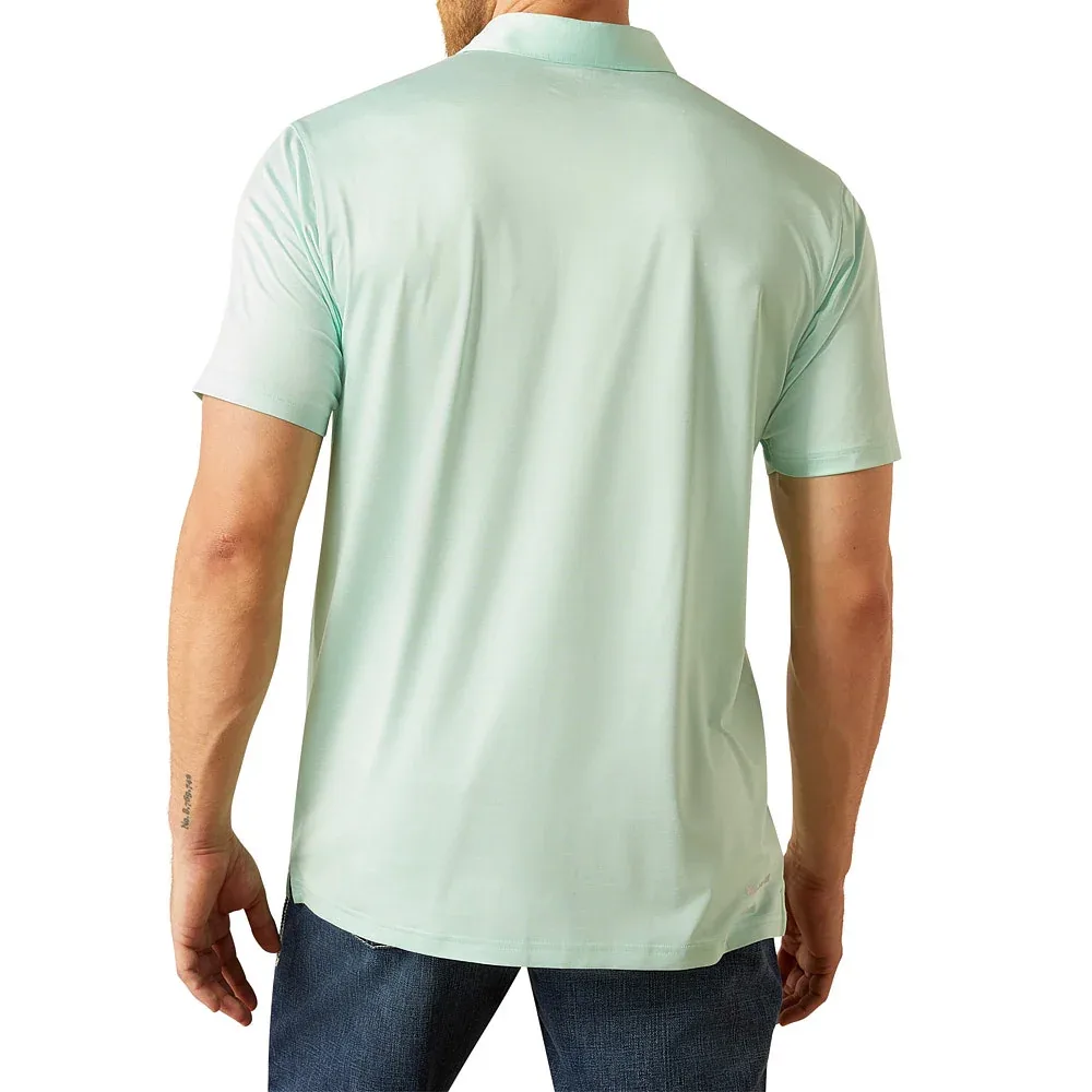 Ariat Men's Fitted Parasil Aqua Charger 2.0 Polo - Image 2