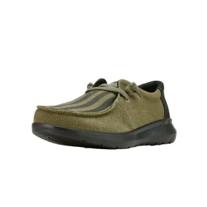 Ariat Mens Hilo Dusted Olive American Flag Print Casual Shoe