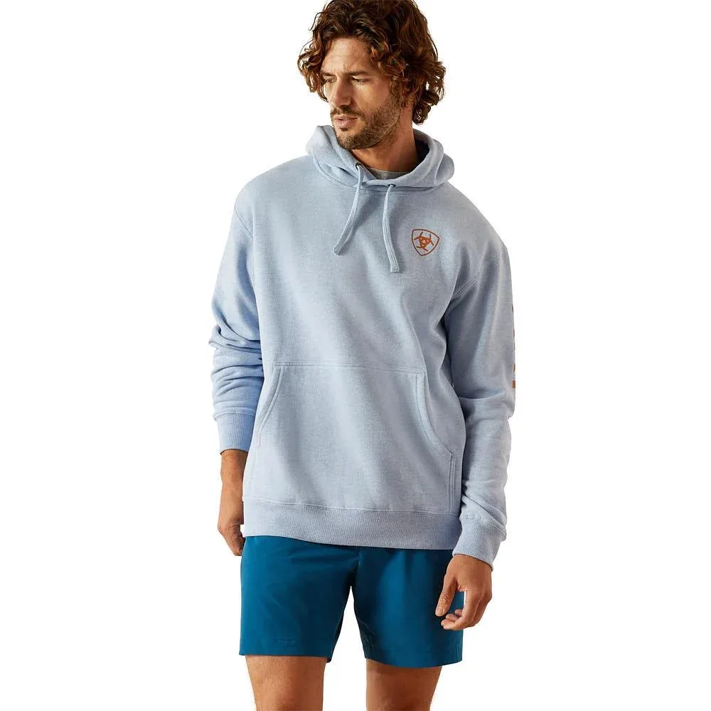 Ariat Mens Light Blue Logo Hoodie