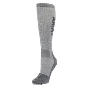 Ariat Mid Weight Steel Toe Merino Grey OTC Socks