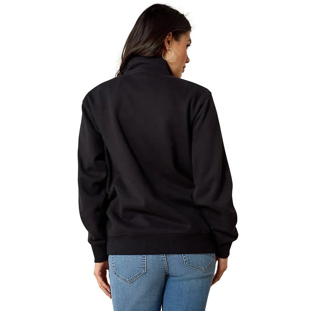 Ariat Women's Black Foundation 1/2 Zip Sweatshirt - Image 2