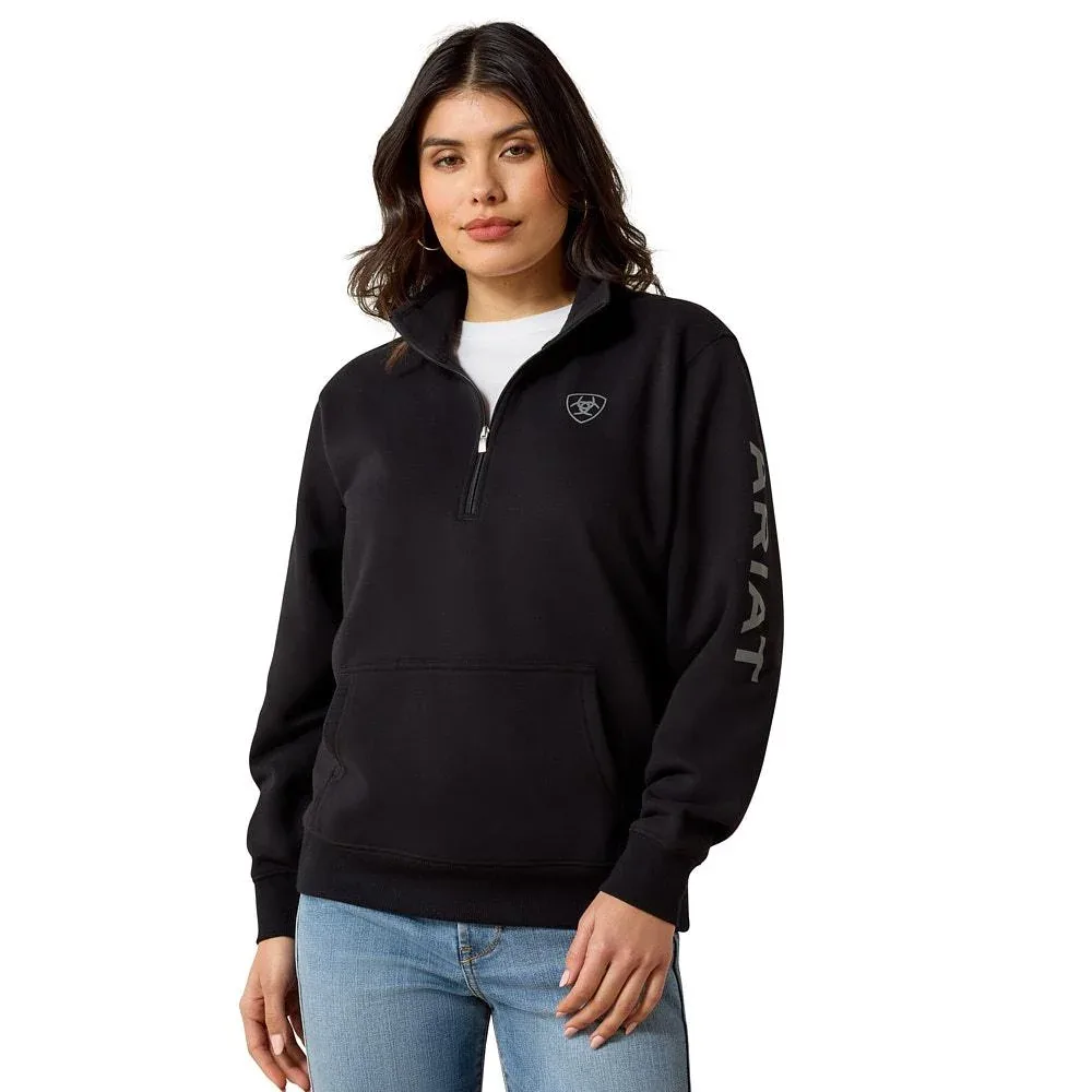 Ariat Women's Black Foundation 1/2 Zip Sweatshirt