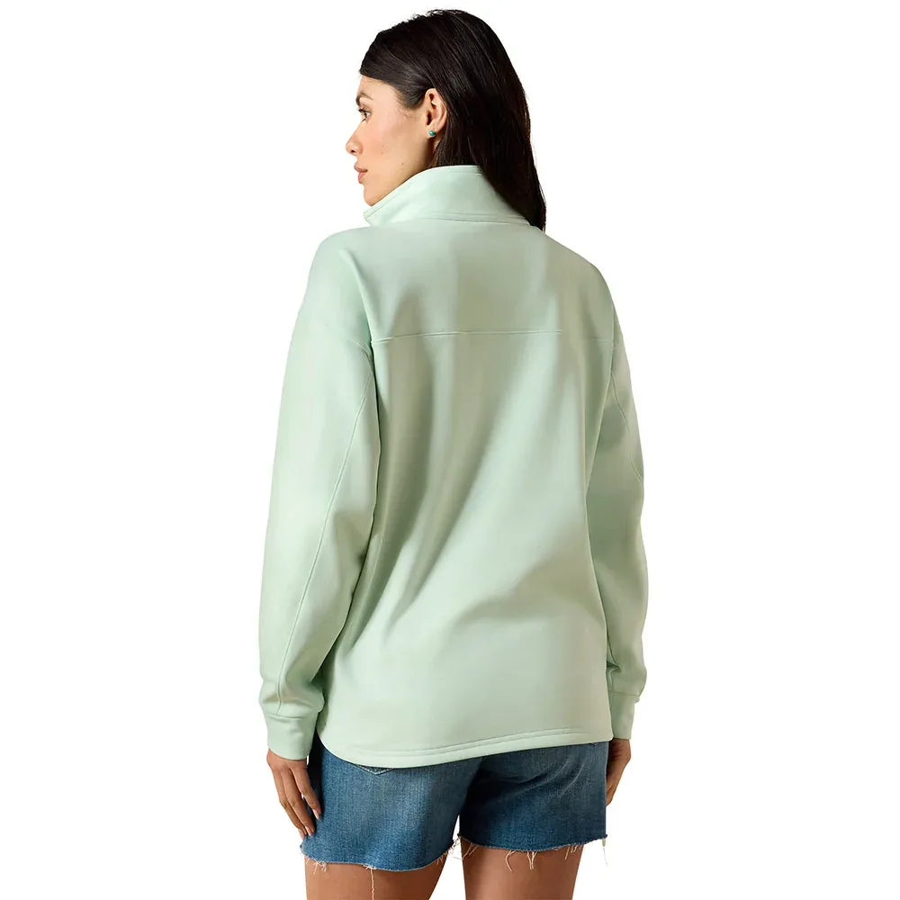 Ariat Women's Dusty Aqua 1/2 Zip Breeze Sweatshirt - Image 2