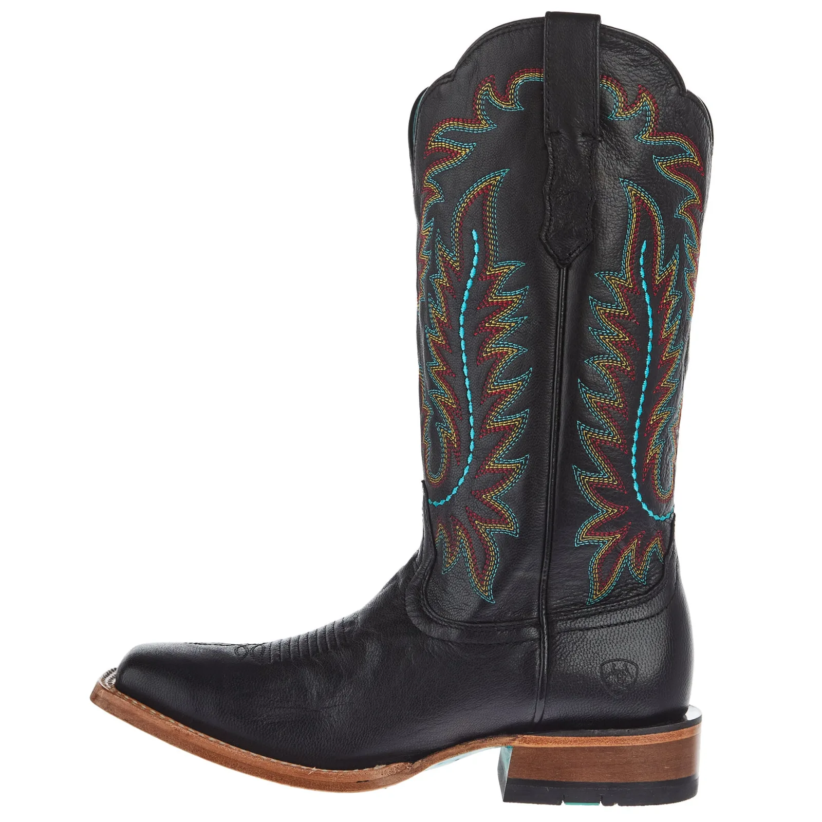 Ariat Womens Frontier Tilly Black Vamp 12In Black Embroidered Top Cowgirl Boots - Image 2