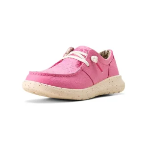 Ariat Women`s Hot Pink Floral Embossed Hilo Casual