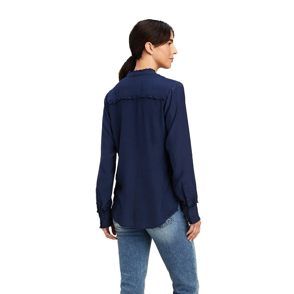 Ariat Womens Navy Clarion Blouse - Image 2