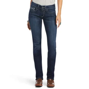 Ariat Women's REAL Mid Rise Clarissa Straight Jean
