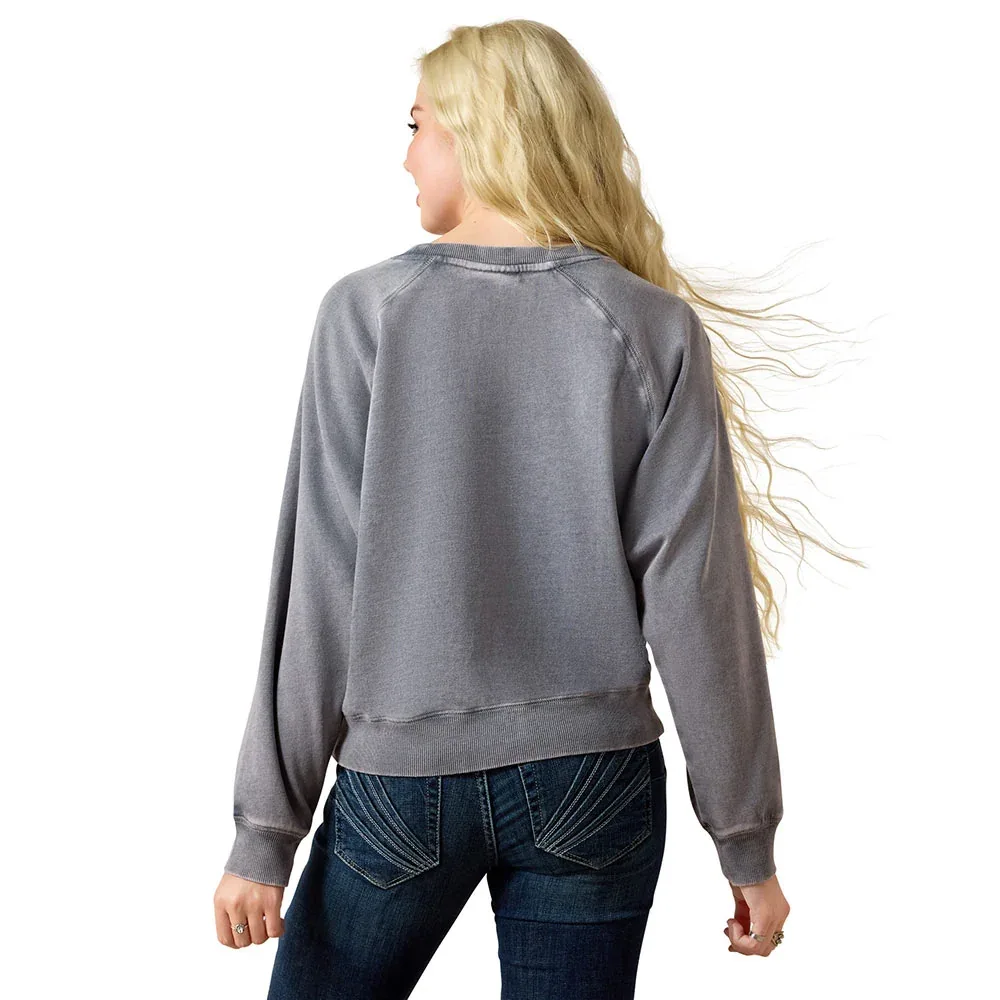 Ariat Women's Vintage Ombre Blue Sweatshirt - Image 2