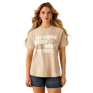 Ariat Womens White Pepper More Cowboys Tee