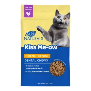 Ark Naturals Cat Dental Chews Kiss Me-Ow Strengthing Chicken, 3 oz