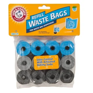 Arm & Hammer Disposable Waste Bags Refills Assorted 180 Count
