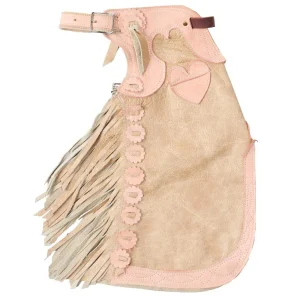 Arrow M Saddlery Vanilla and Light Pink Heart 8-10T Youth Chap