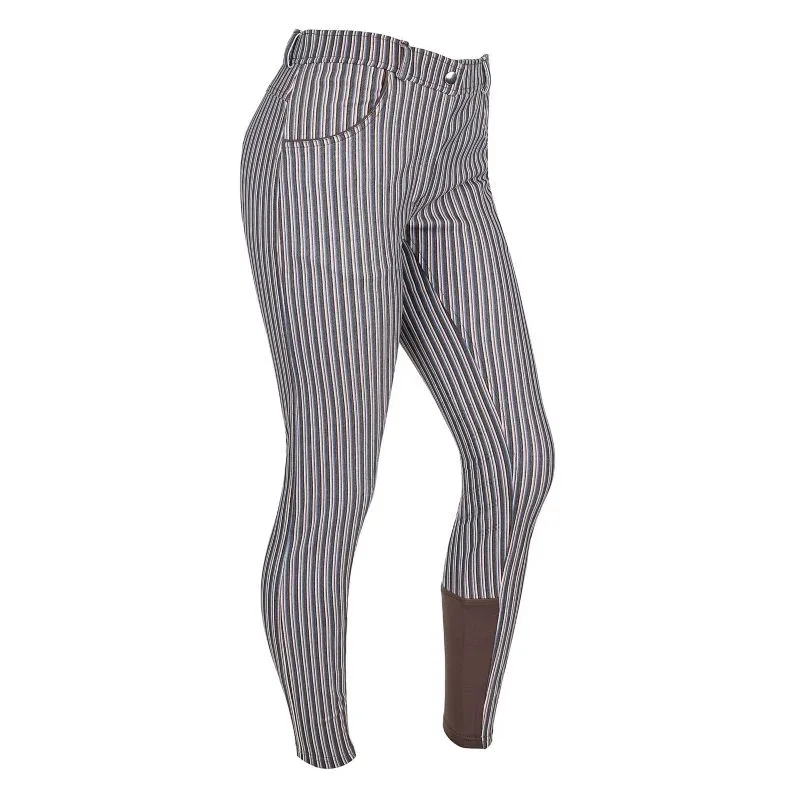 Ashley Classic Ladies KP Breeches Blue/Red Stripe