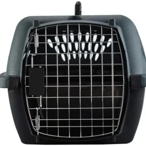Aspen Pet Porter Heavy-Duty Pet Carrier Storm Gray and Black