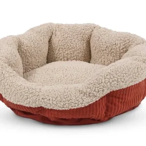 Aspen Self-Warming Oval Lounger Barn Red, Cream 19 in