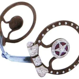 AT Silver Texas Star D-Ring Snaffle Show Bit