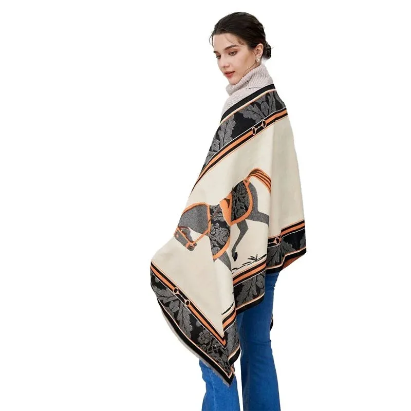 AWST Baroque Horses Acrylic Cashmere Scarf - Image 2