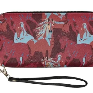AWST Colorful Horses Clutch Wallet