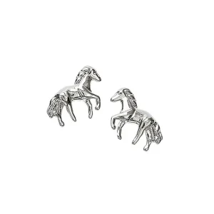 Awst Intftl Silver Mini Horse Earrings 1/4Inh