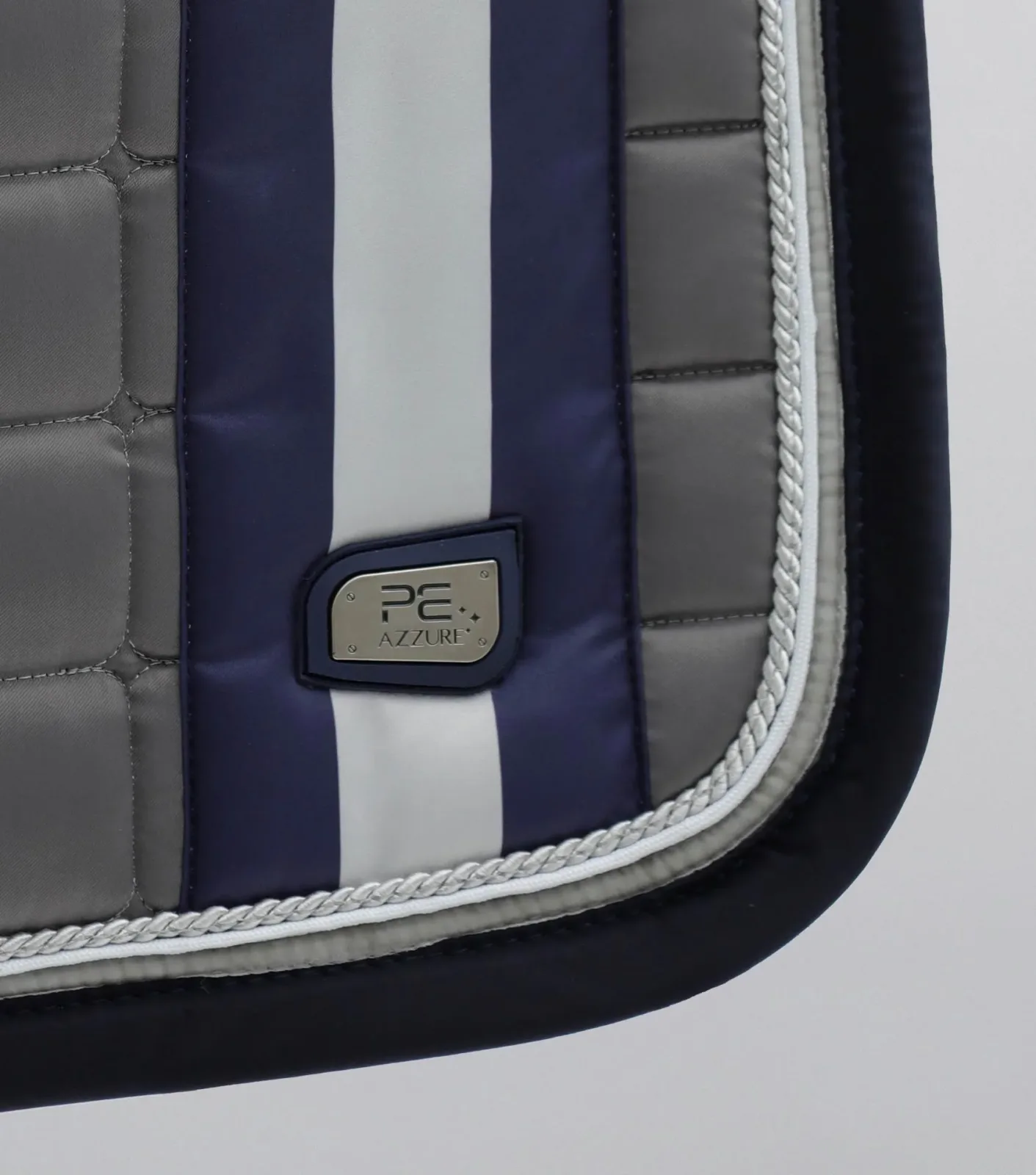 Azzure Anti-Slip Satin Dressage Square Grey - Image 2