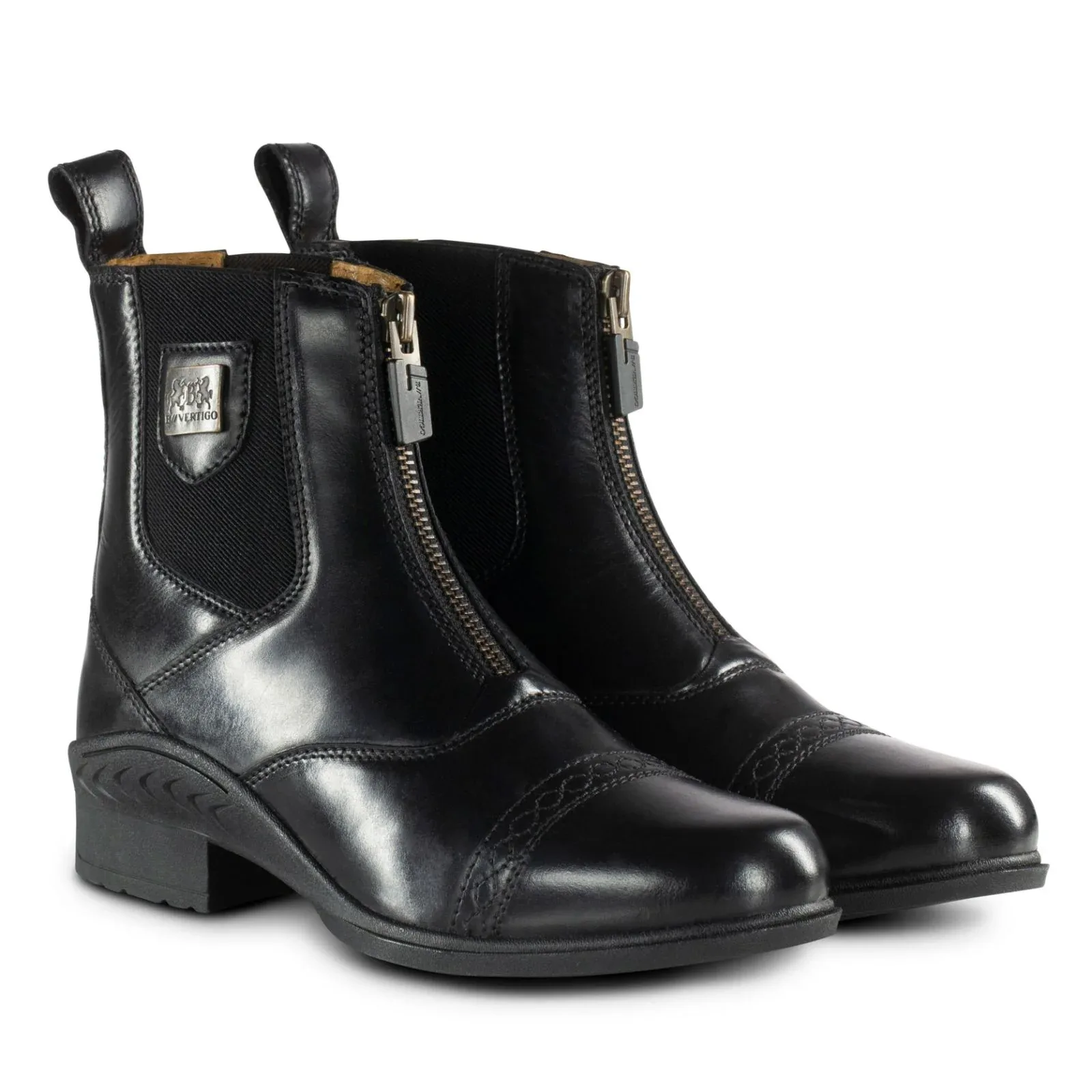 B Vertigo Ladies Saturn Front-Zip Leather Paddock - Image 2