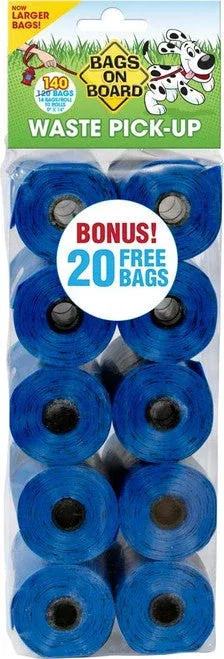 Bags on Board Waste Pick-up Bags Refill Blue 140 Count - Image 2