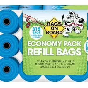 Bags on Board Waste Pick-up Bags Refill Blue 315 Count