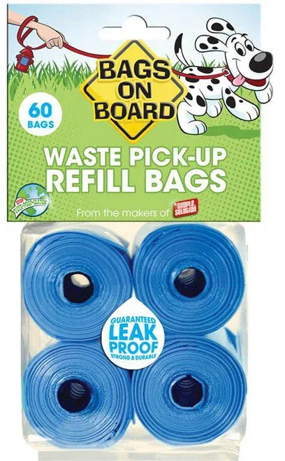 Bags on Board Waste Pick-up Bags Refill Blue 60 Count - Image 2