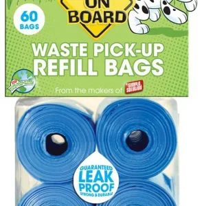 Bags on Board Waste Pick-up Bags Refill Blue 60 Count