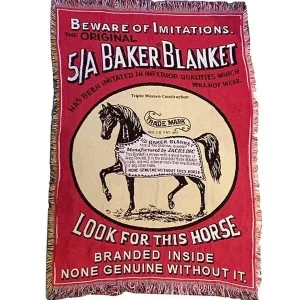 Baker Logo Afghan 50" x 70"