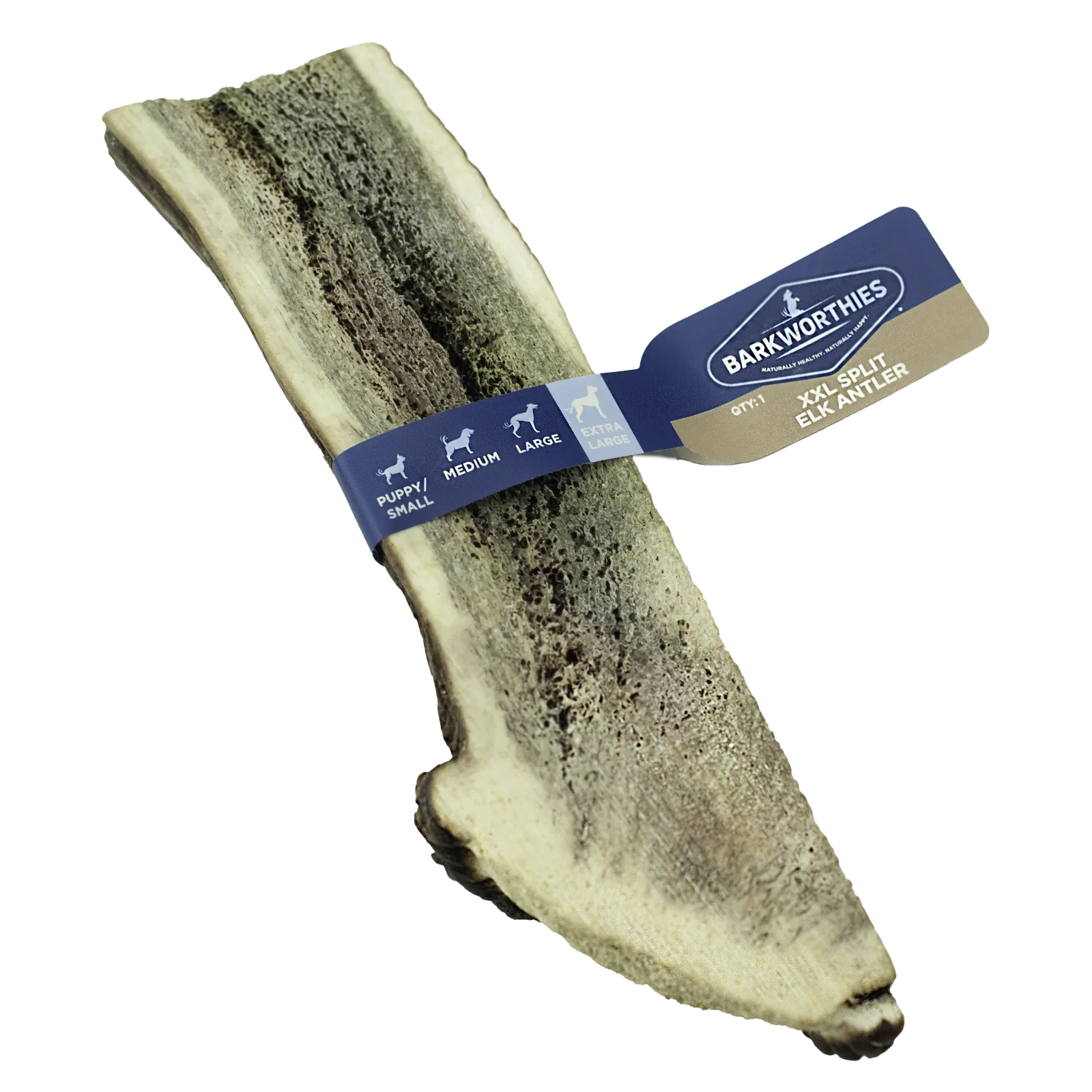 Barkworthies Split Elk Antler Dog Treat 2X-Large