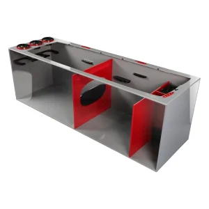 Bashsea SMS-4815 Smart Series Sump, 48 X 15 X 16 in. - Red/Gray