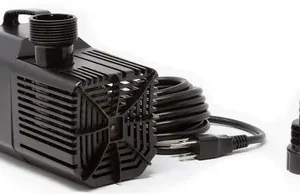 Beckett Spaces Places Submersible Auto Shut Off Pond or Waterfall Pump Black 2,100 GPH
